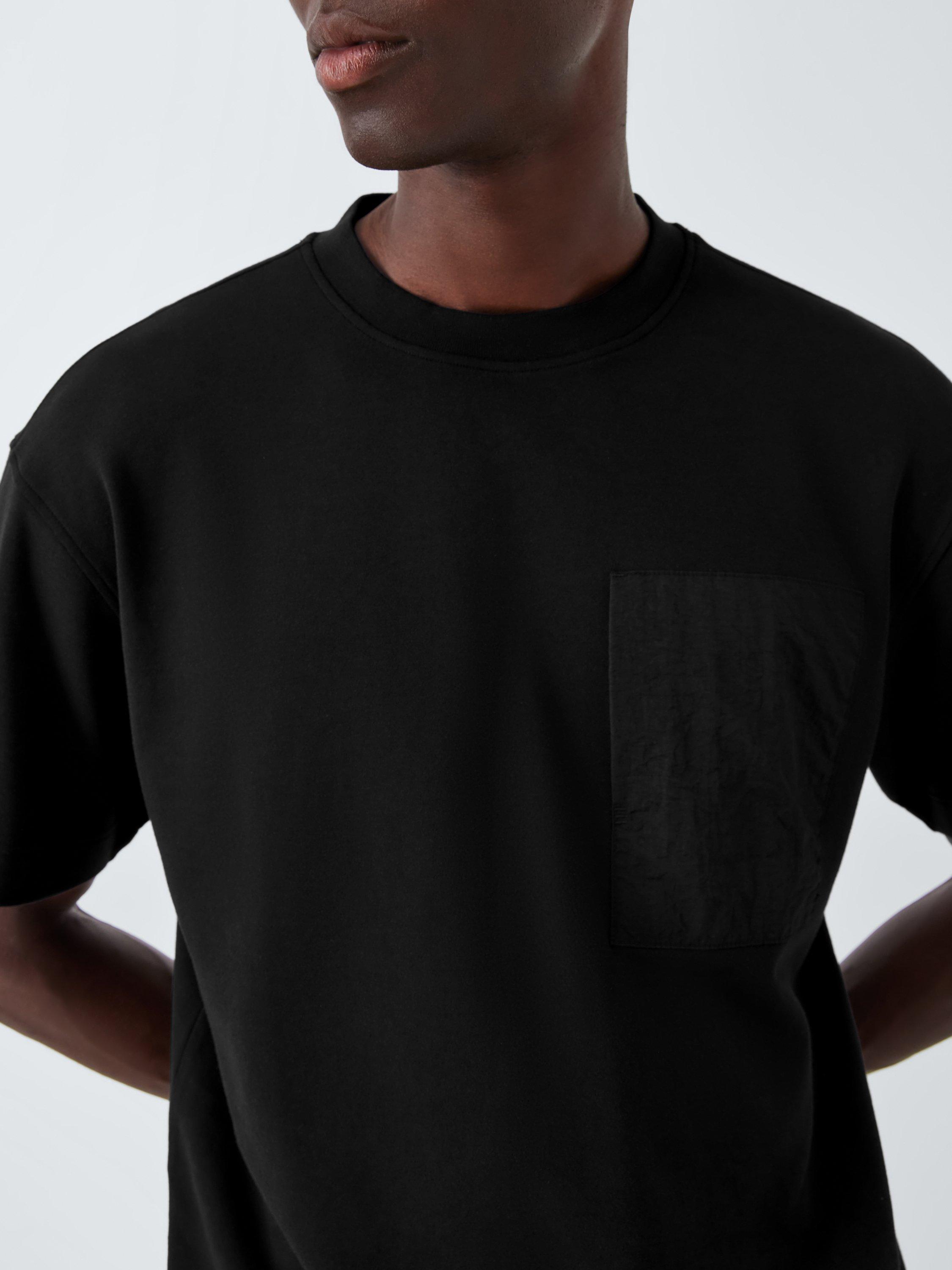 Product image 6 of 6, which shows Kin Nylon Pocket Cotton T-Shirt, Black, S