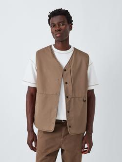 Kin Washed Utility Gilet, Brown