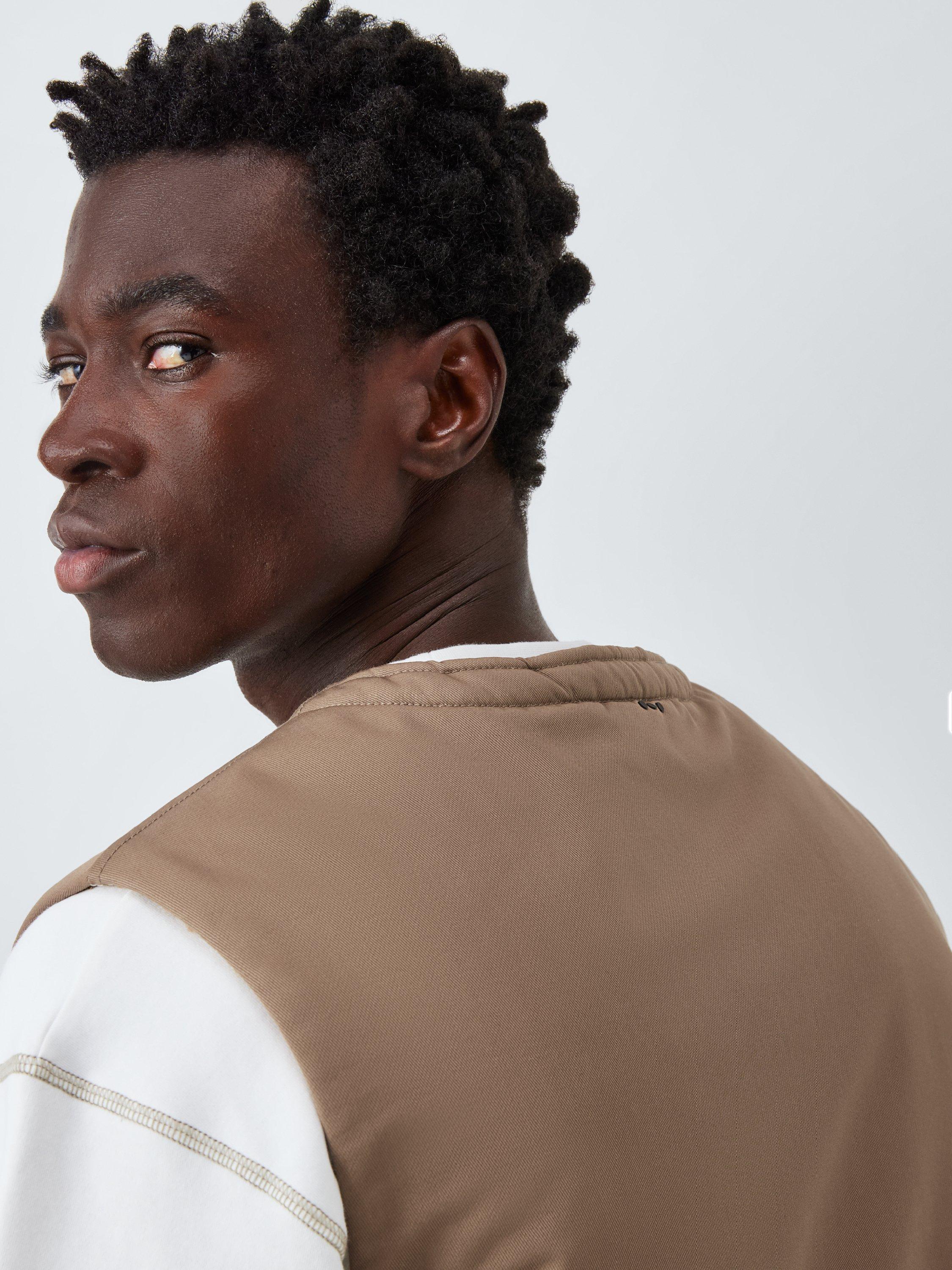 Product image 6 of 6, which shows Kin Washed Utility Gilet, Brown, S