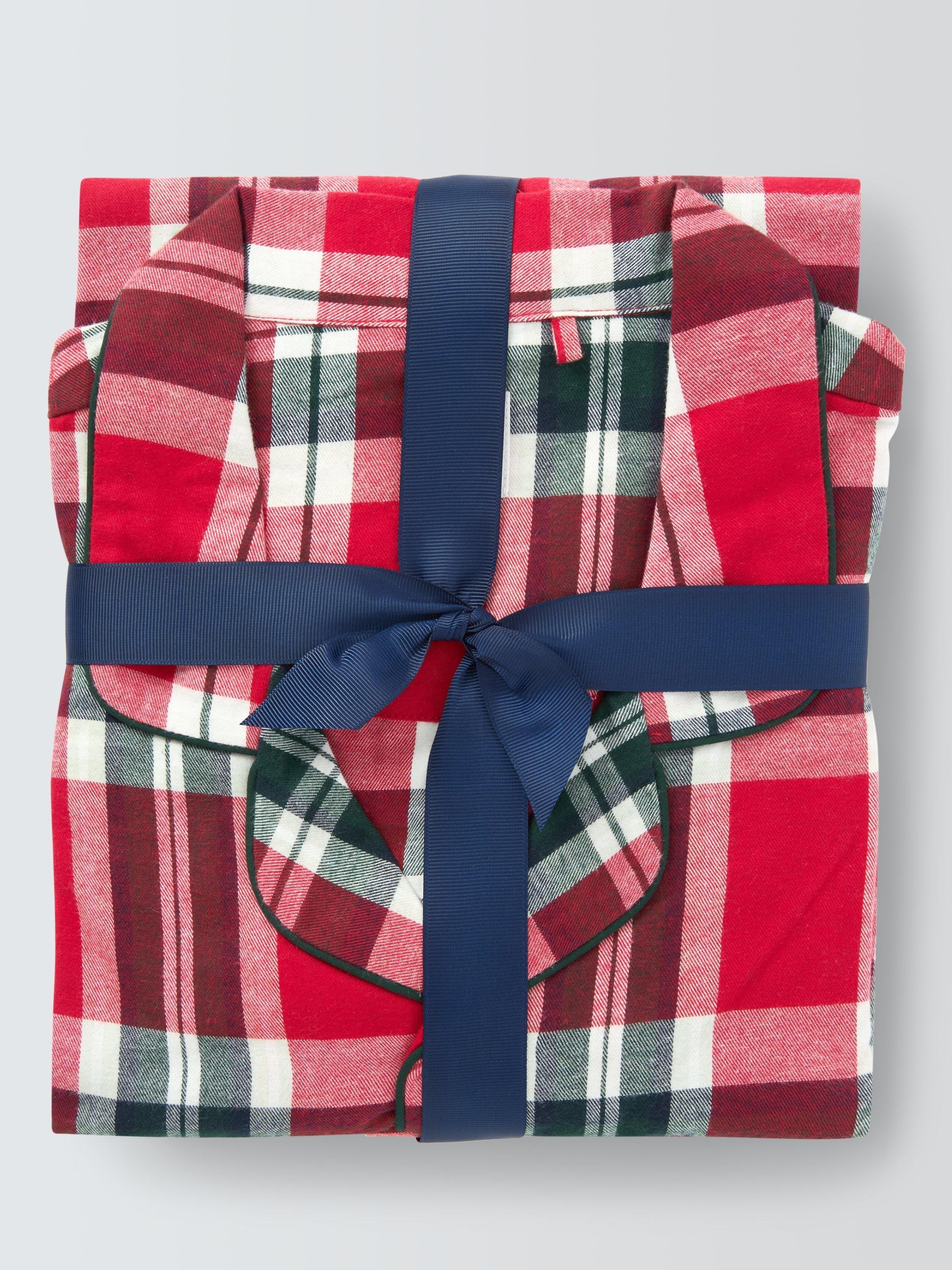 Product image 7 of 8, which shows John Lewis Brushed Cotton Family Check Pyjama Set, Red Mid, L