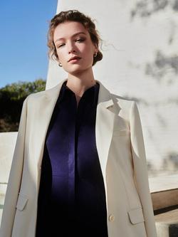 Hobbs Blake Pure Linen Blazer, Ivory, Ivory