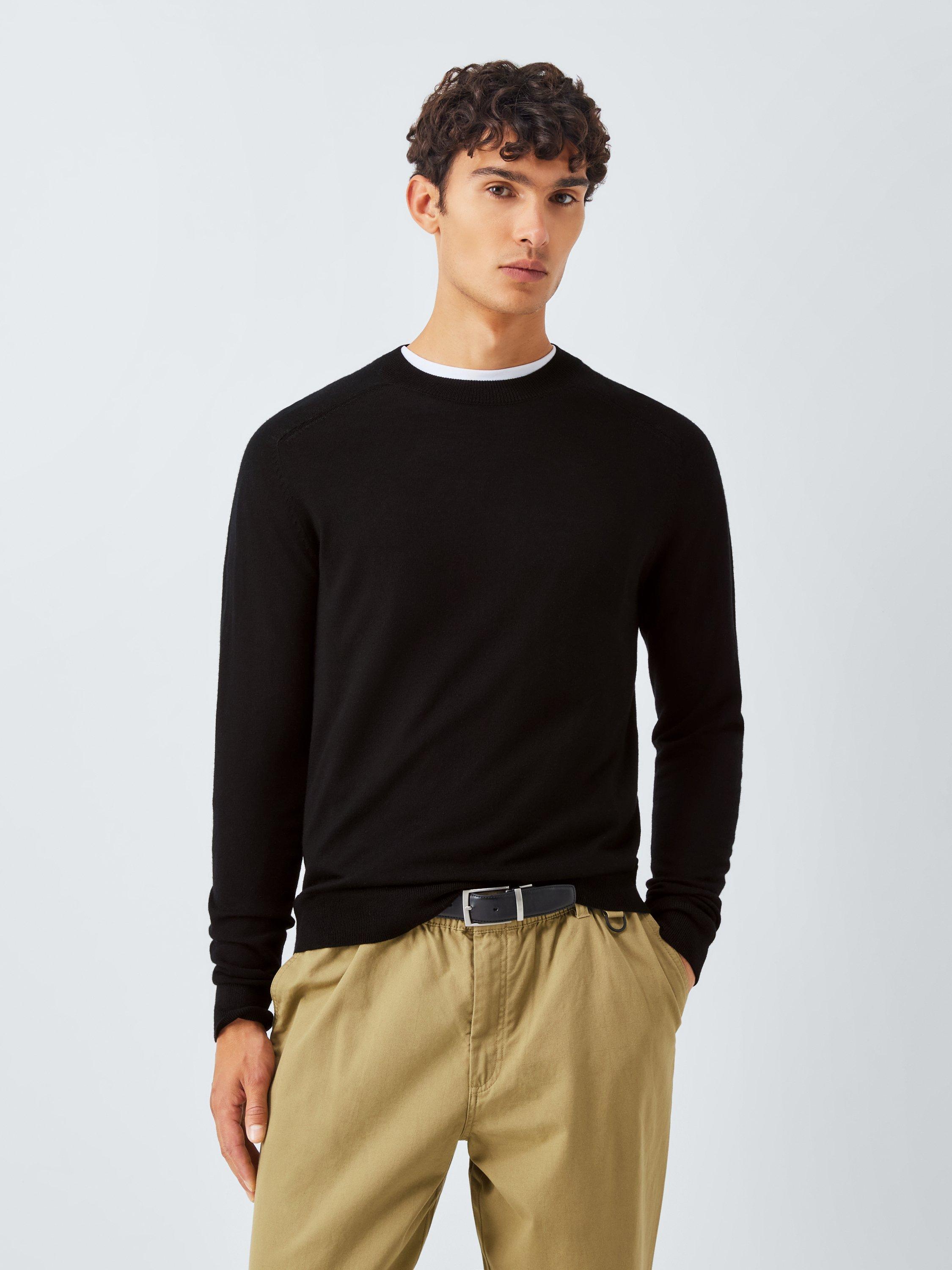 Product image 1 of 6, which shows Kin Merino Wool Saddle Neck Jumper, Meteorite, L