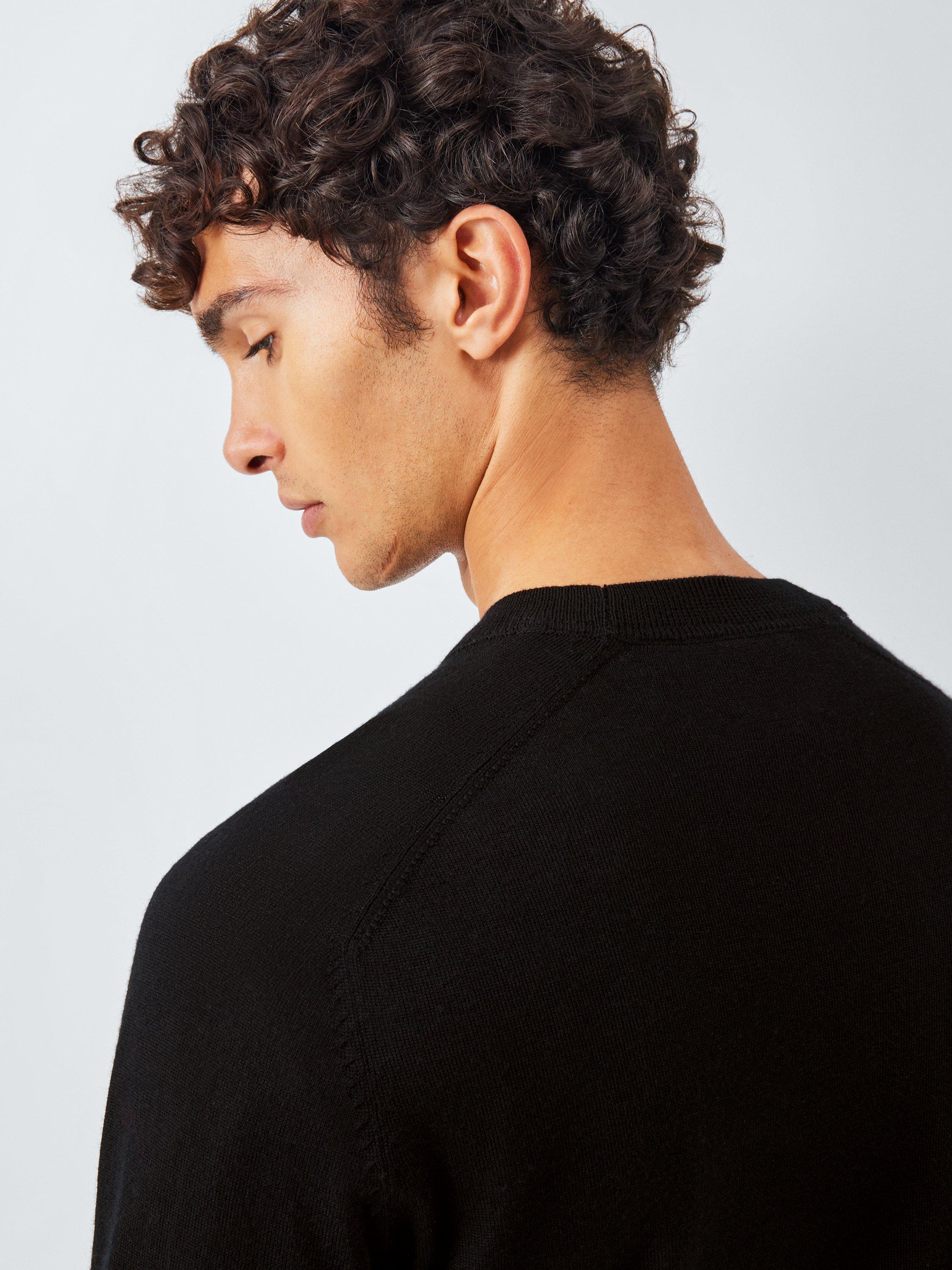 Product image 6 of 6, which shows Kin Merino Wool Saddle Neck Jumper, Meteorite, L