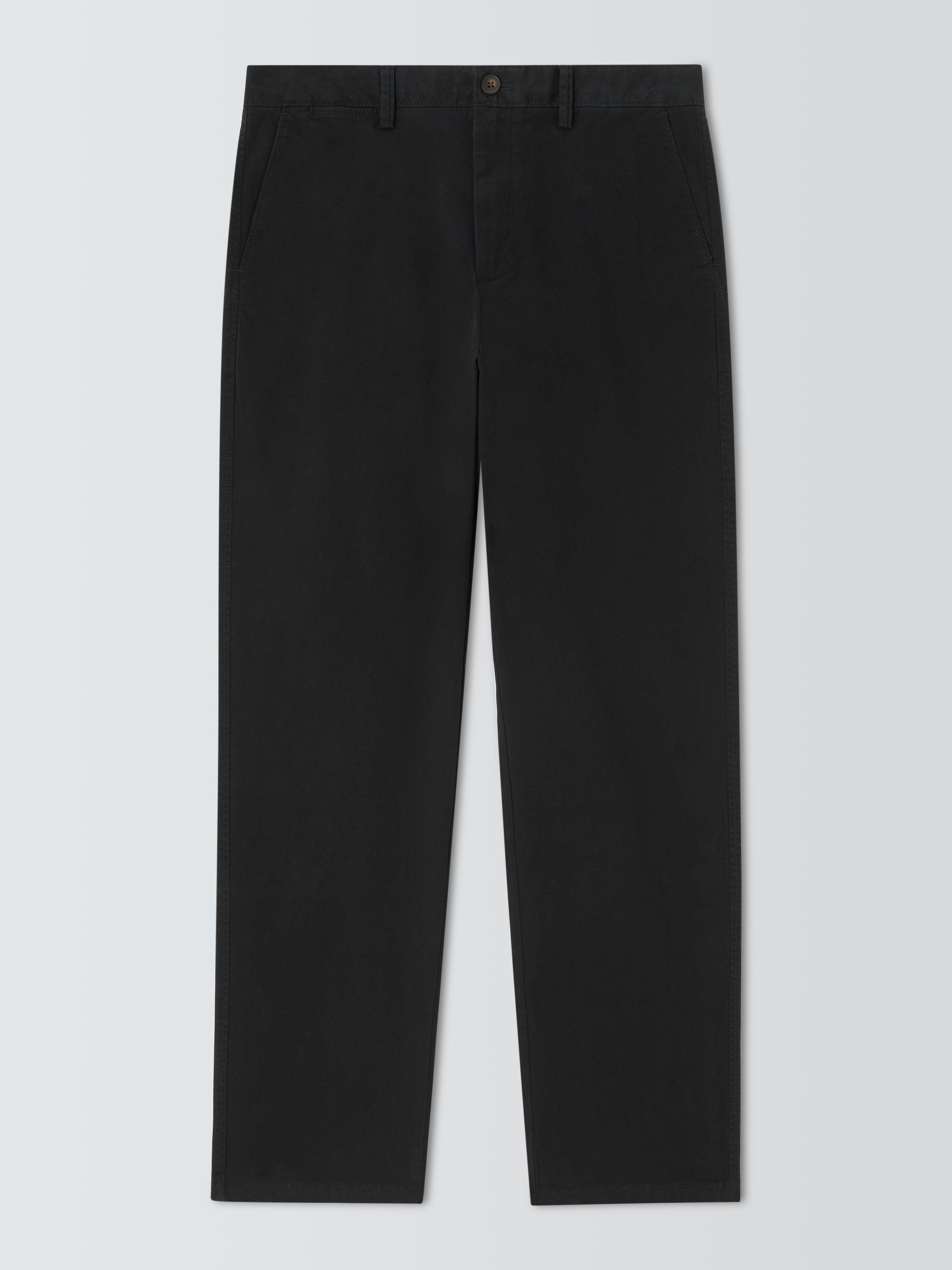 Product image 4 of 6, which shows John Lewis Straight Fit Cotton Blend Chinos, Black, 30R