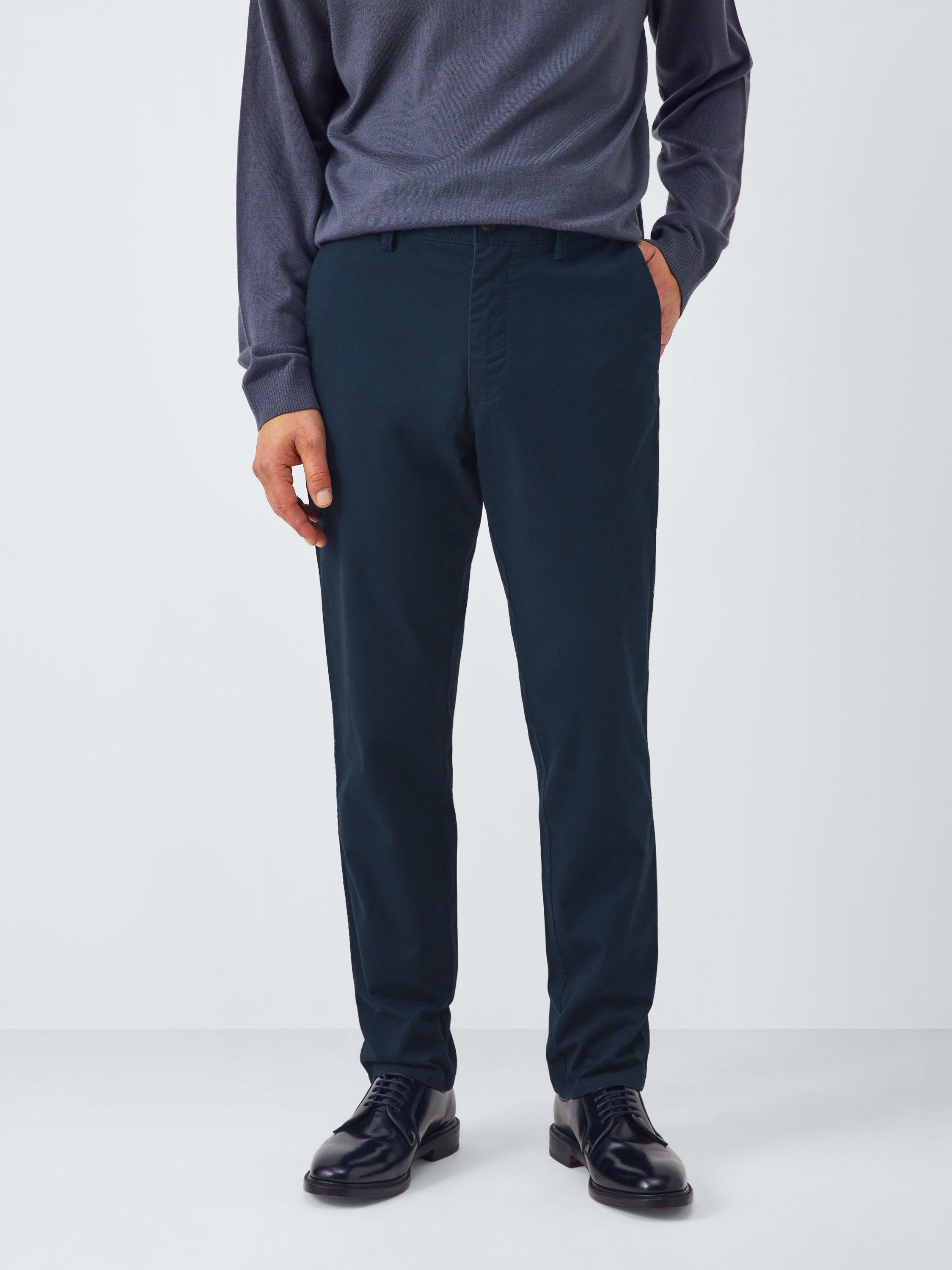 Product image 1 of 6, which shows John Lewis Slim Fit Cotton Chinos, Sky Captain, 30R