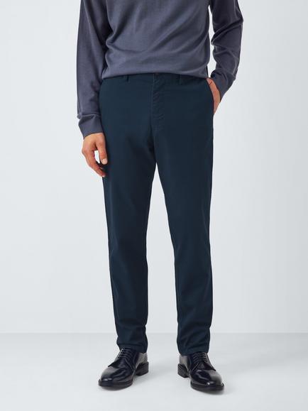 John Lewis Slim Fit Cotton Chinos, Sky Captain