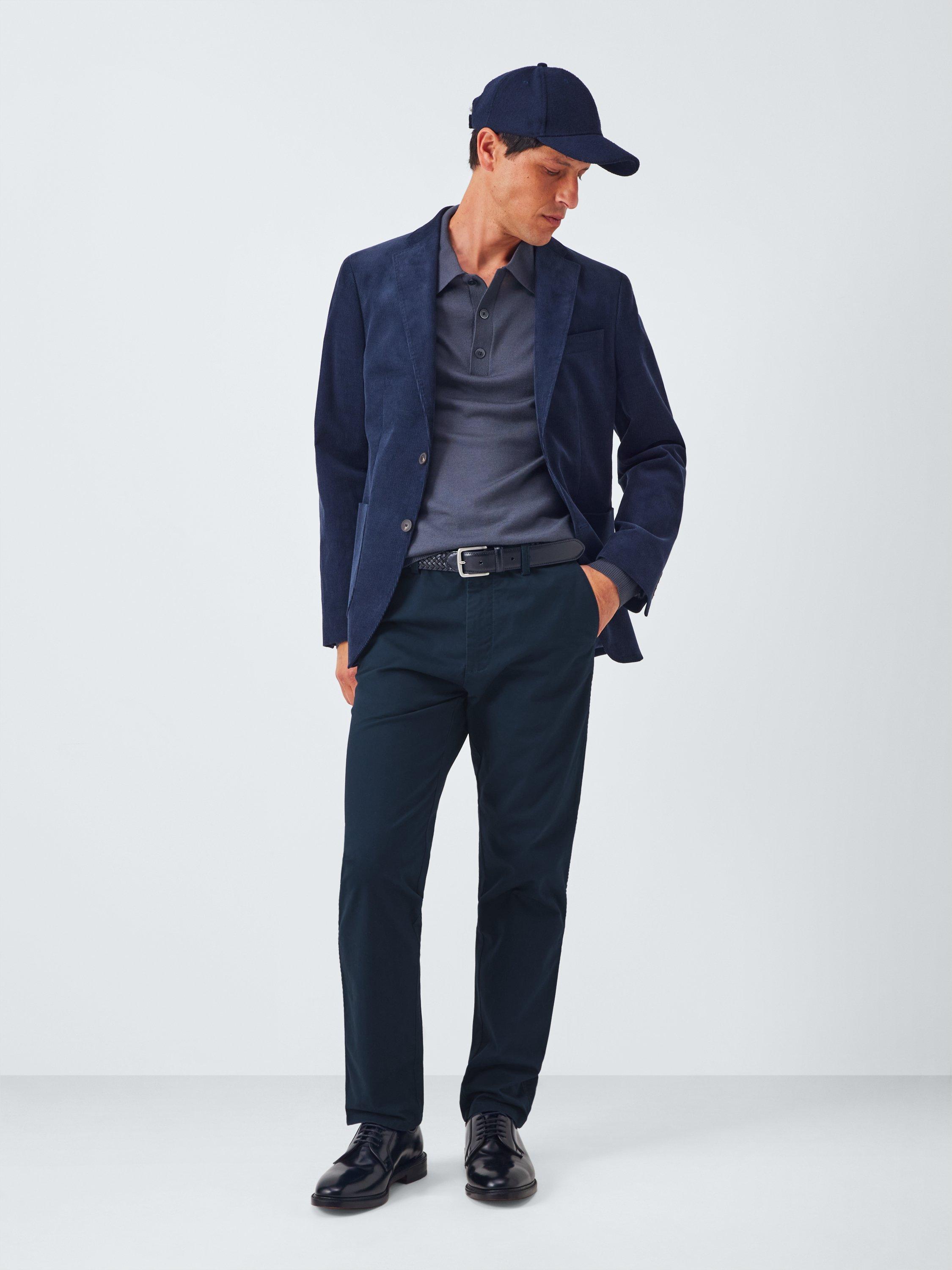Product image 3 of 6, which shows John Lewis Slim Fit Cotton Chinos, Sky Captain, 30R