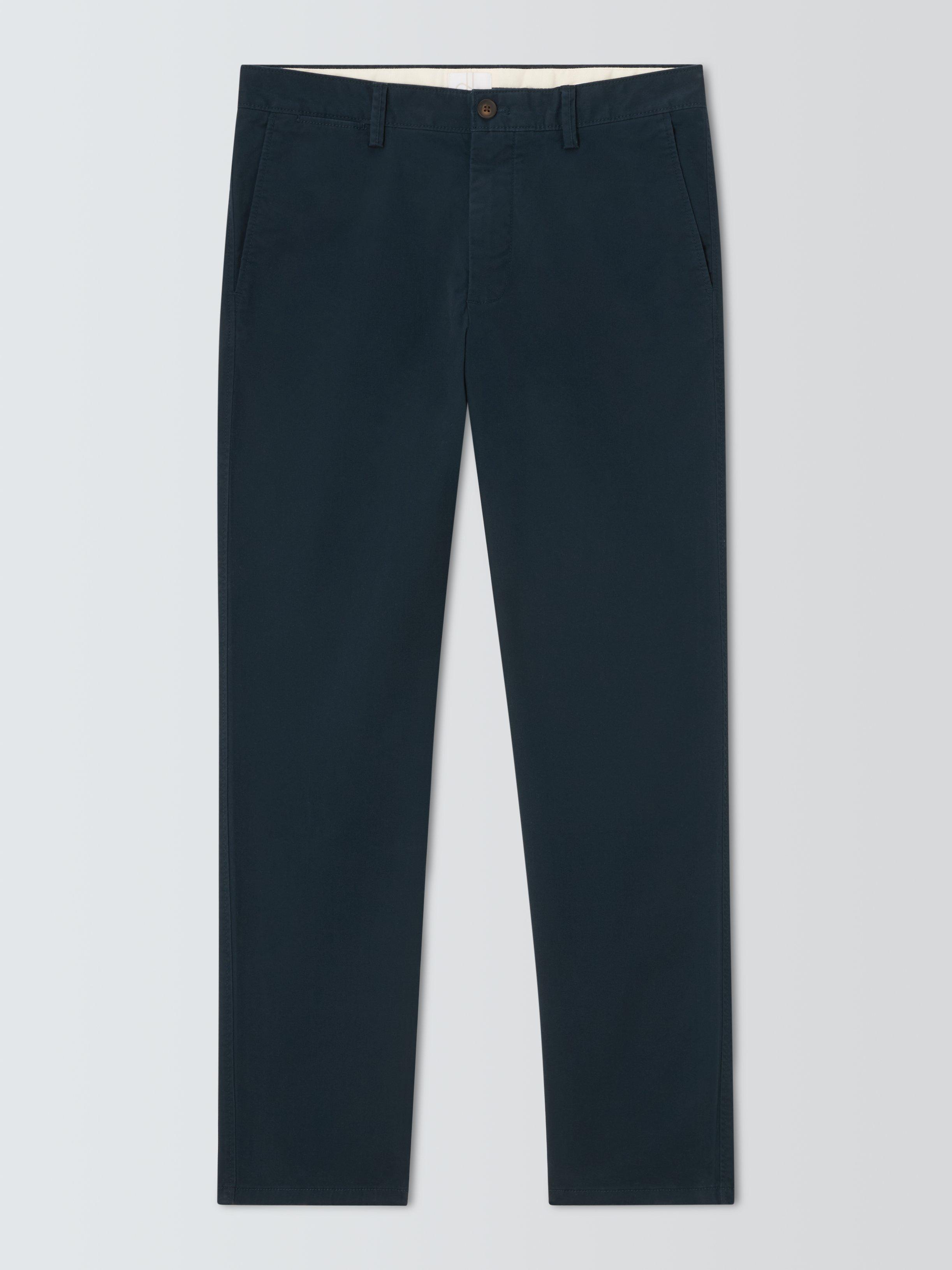 Product image 4 of 6, which shows John Lewis Slim Fit Cotton Chinos, Sky Captain, 30R