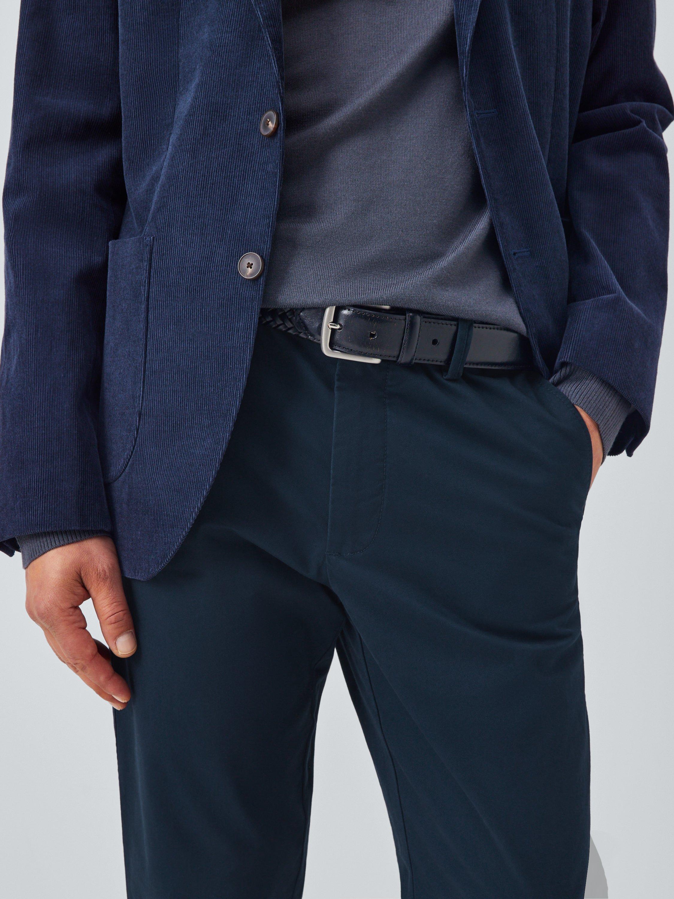 Product image 5 of 6, which shows John Lewis Slim Fit Cotton Chinos, Sky Captain, 30R
