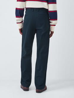John Lewis Straight Fit Cotton Blend Chinos - view 2, Sky Captain