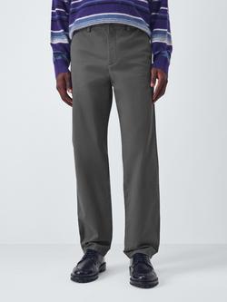 John Lewis Straight Fit Cotton Blend Chinos, Asphalt