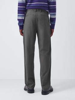 John Lewis Straight Fit Cotton Blend Chinos - view 2, Asphalt