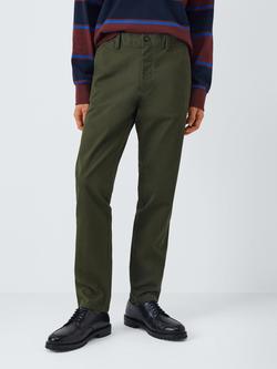 John Lewis Slim Fit Cotton Chinos, Forest Night
