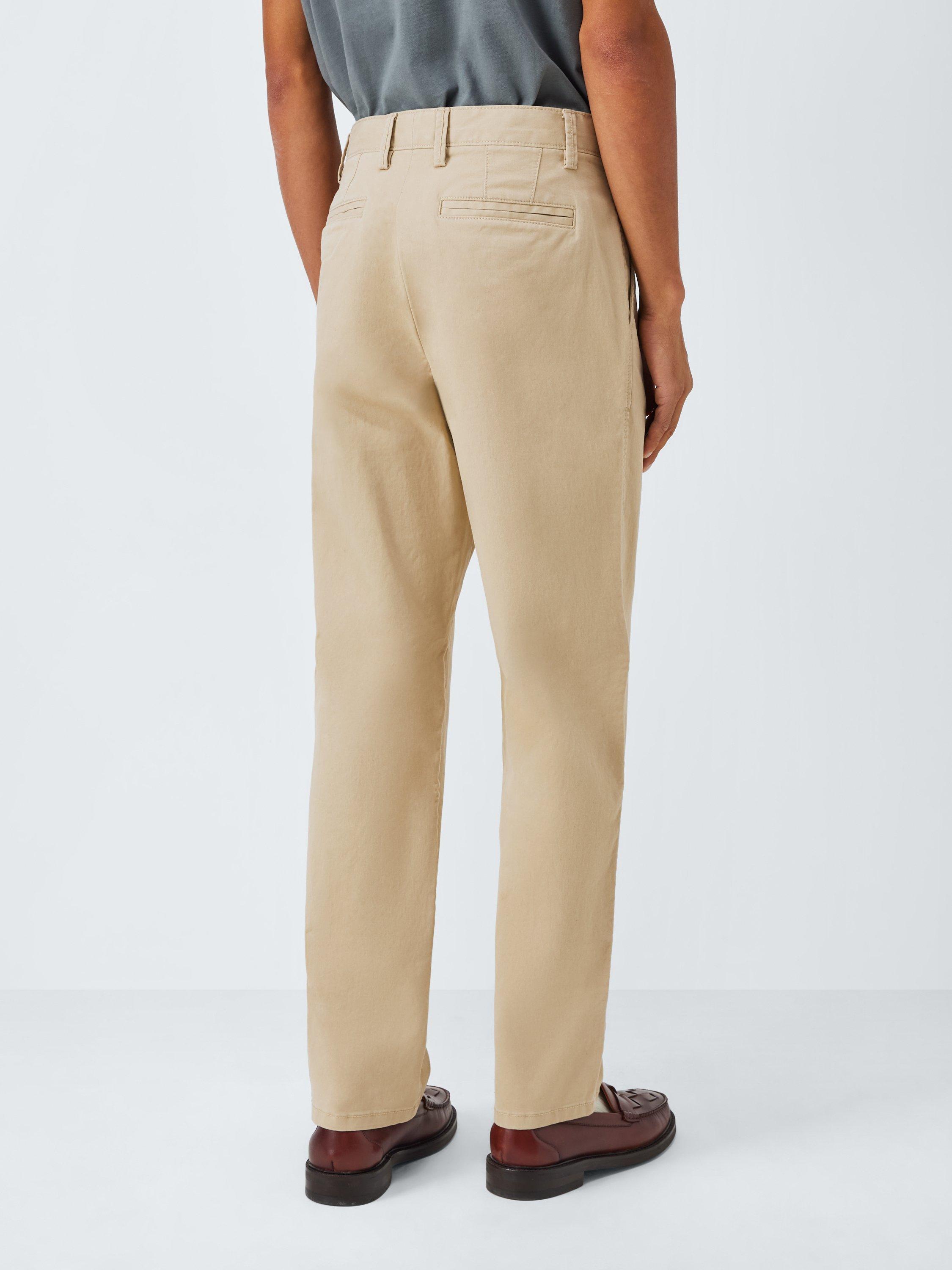 Product image 2 of 6, which shows John Lewis Straight Fit Cotton Blend Chinos, Cornstalk, 30R