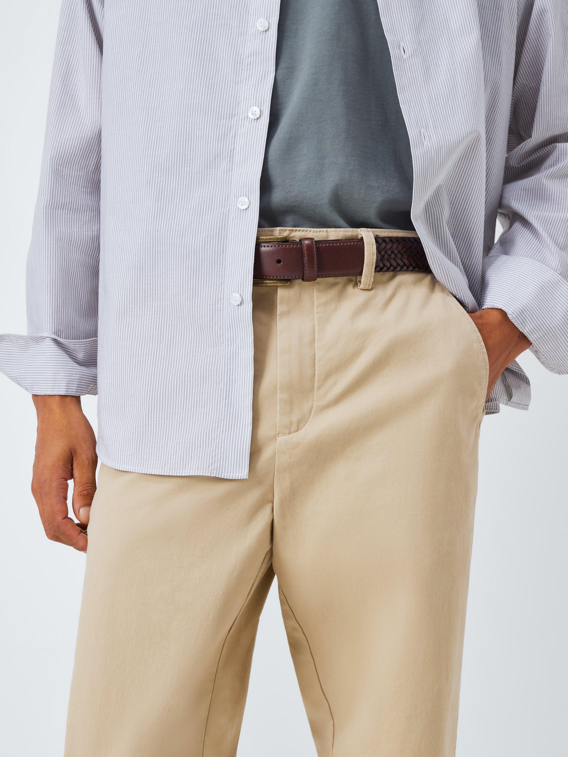 Product image 6 of 6, which shows John Lewis Straight Fit Cotton Blend Chinos, Cornstalk, 30R