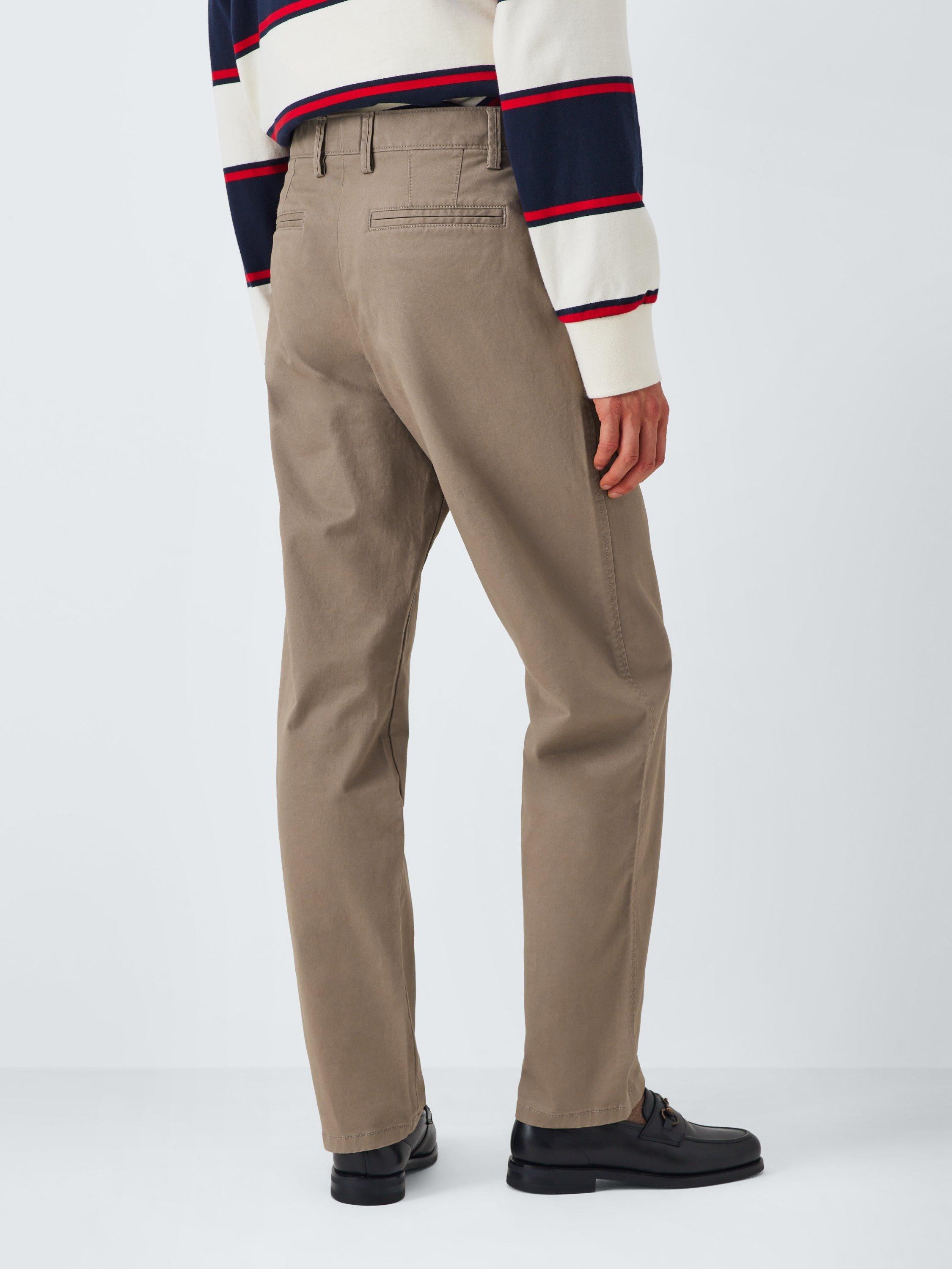 Product image 2 of 6, which shows John Lewis Straight Fit Cotton Blend Chinos, Walnut, 30R