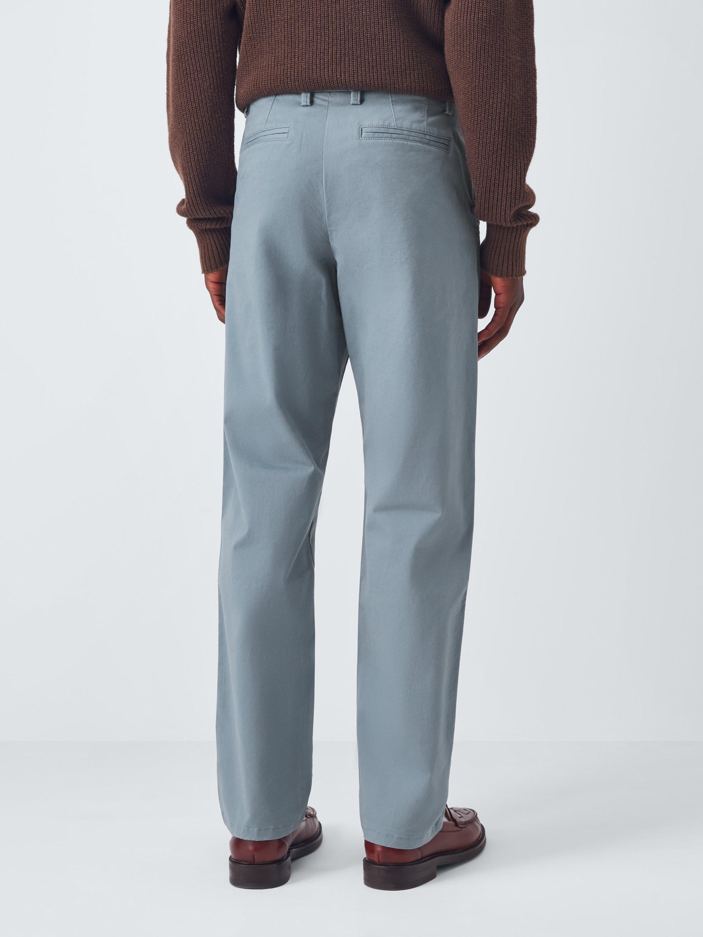 Product image 2 of 6, which shows John Lewis Straight Fit Cotton Blend Chinos, Flint Stone, 30R