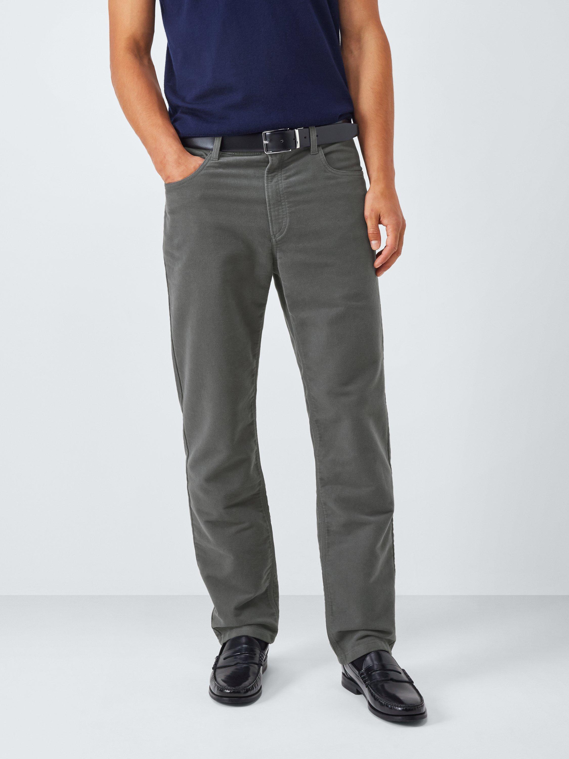 Product image 1 of 6, which shows John Lewis Moleskin Cotton Jeans, Asphalt, 34S