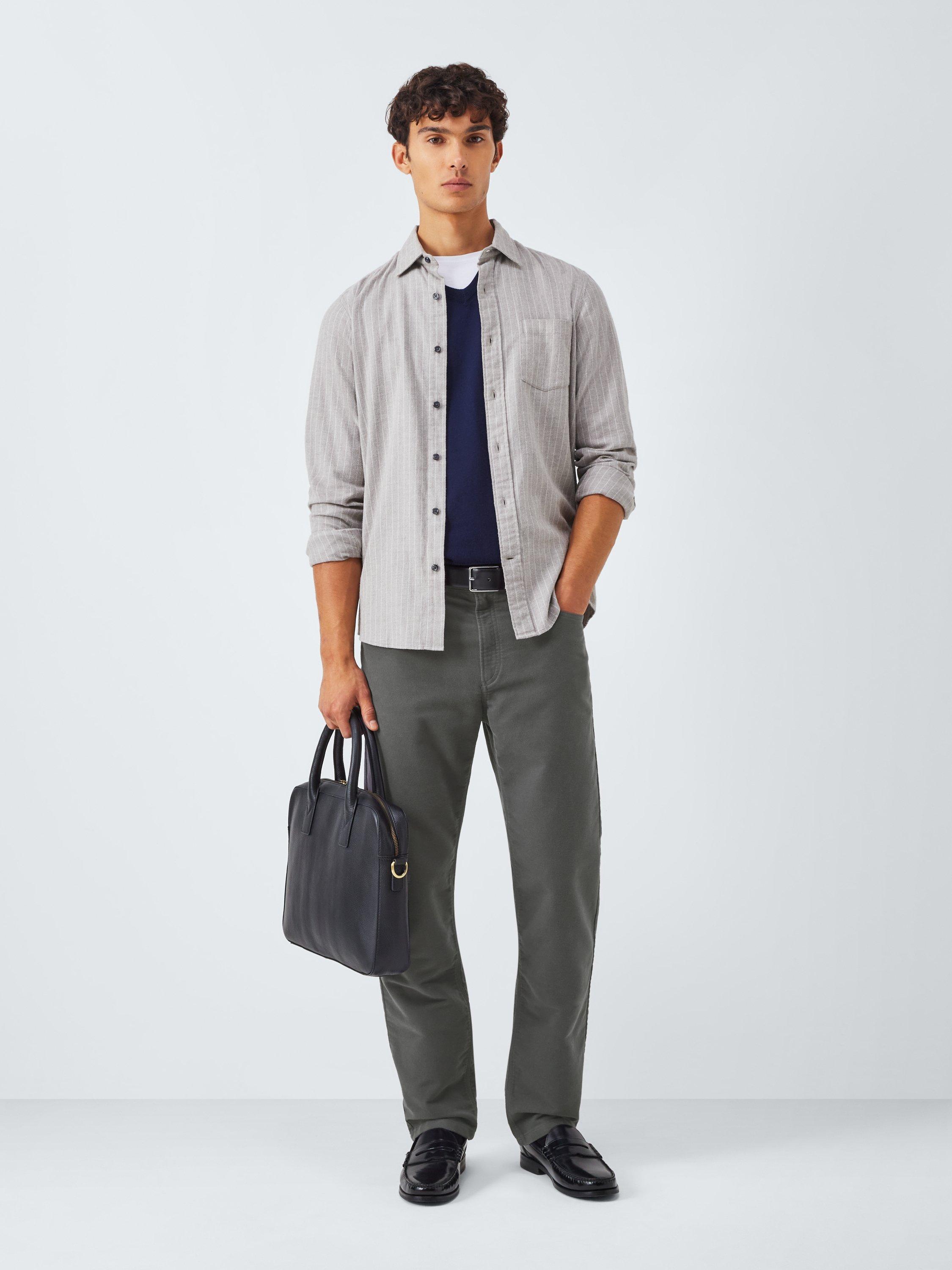 Product image 3 of 6, which shows John Lewis Moleskin Cotton Jeans, Asphalt, 34S