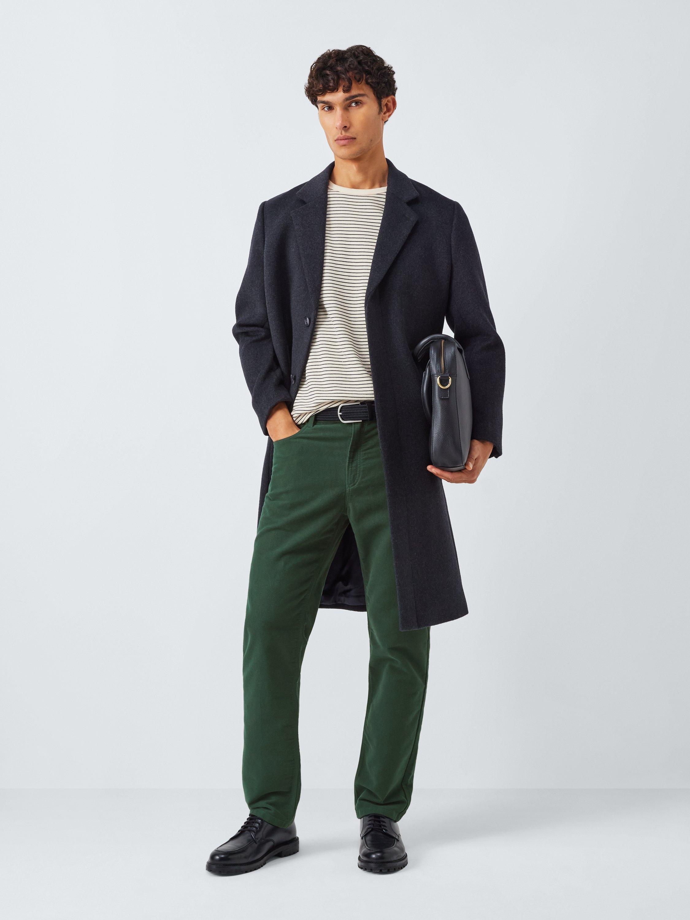 Product image 3 of 6, which shows John Lewis Moleskin Cotton Jeans, Darkest Spruce, 34R