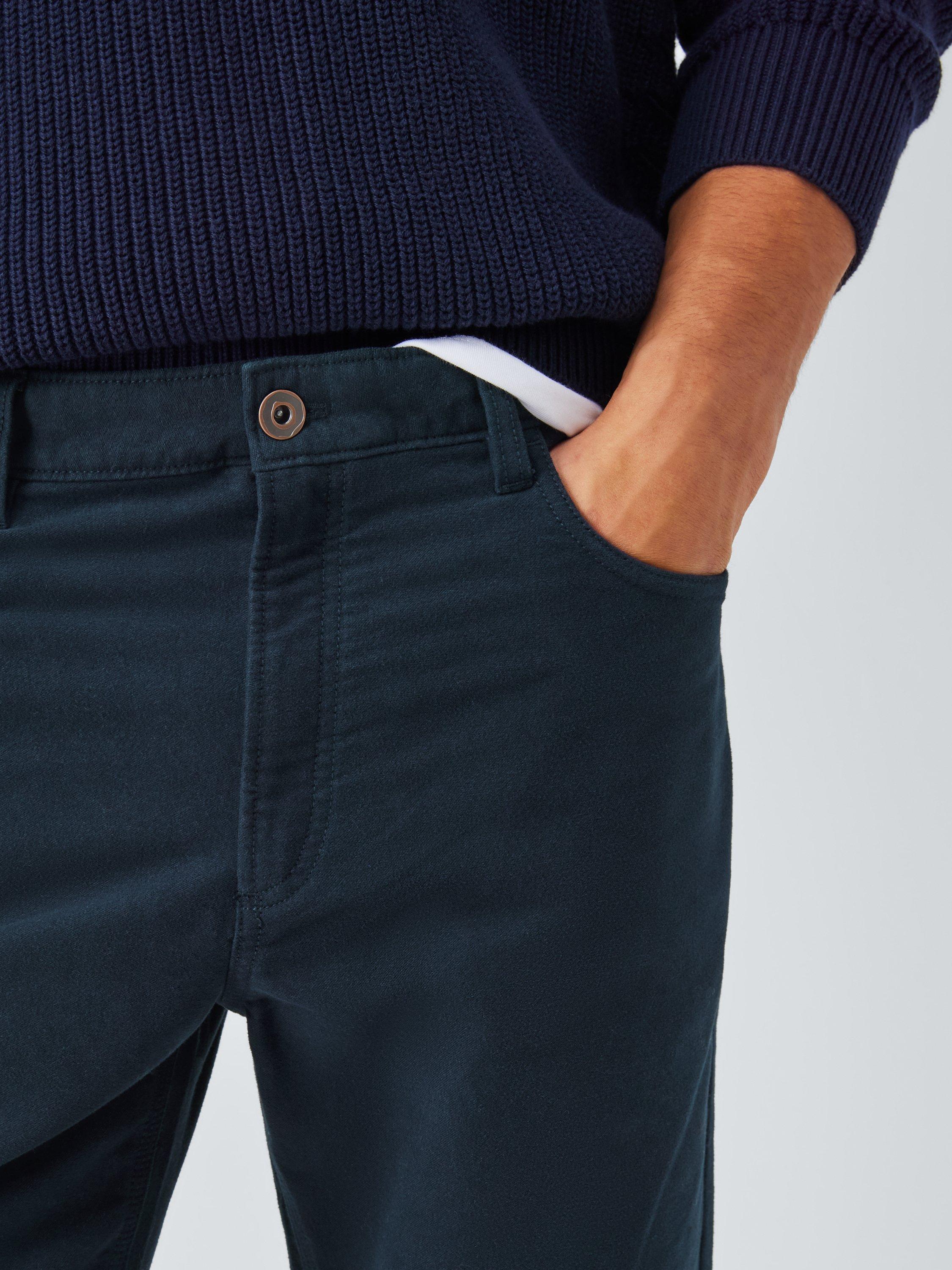 Product image 5 of 6, which shows John Lewis Moleskin Cotton Jeans, Sky Captain, 36R