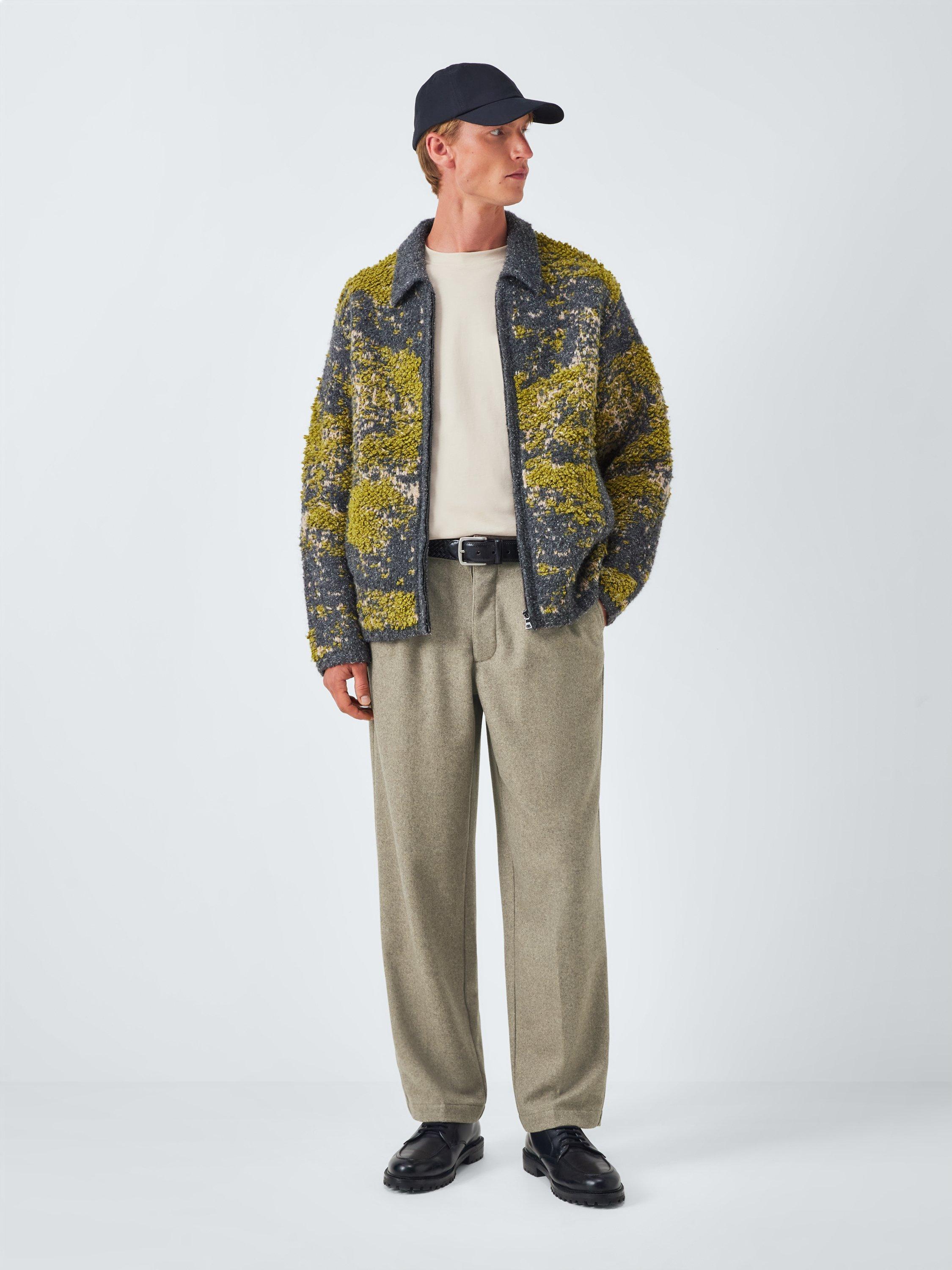 Product image 3 of 6, which shows John Lewis Straight Flannel Trousers, Oatmeal, 32R