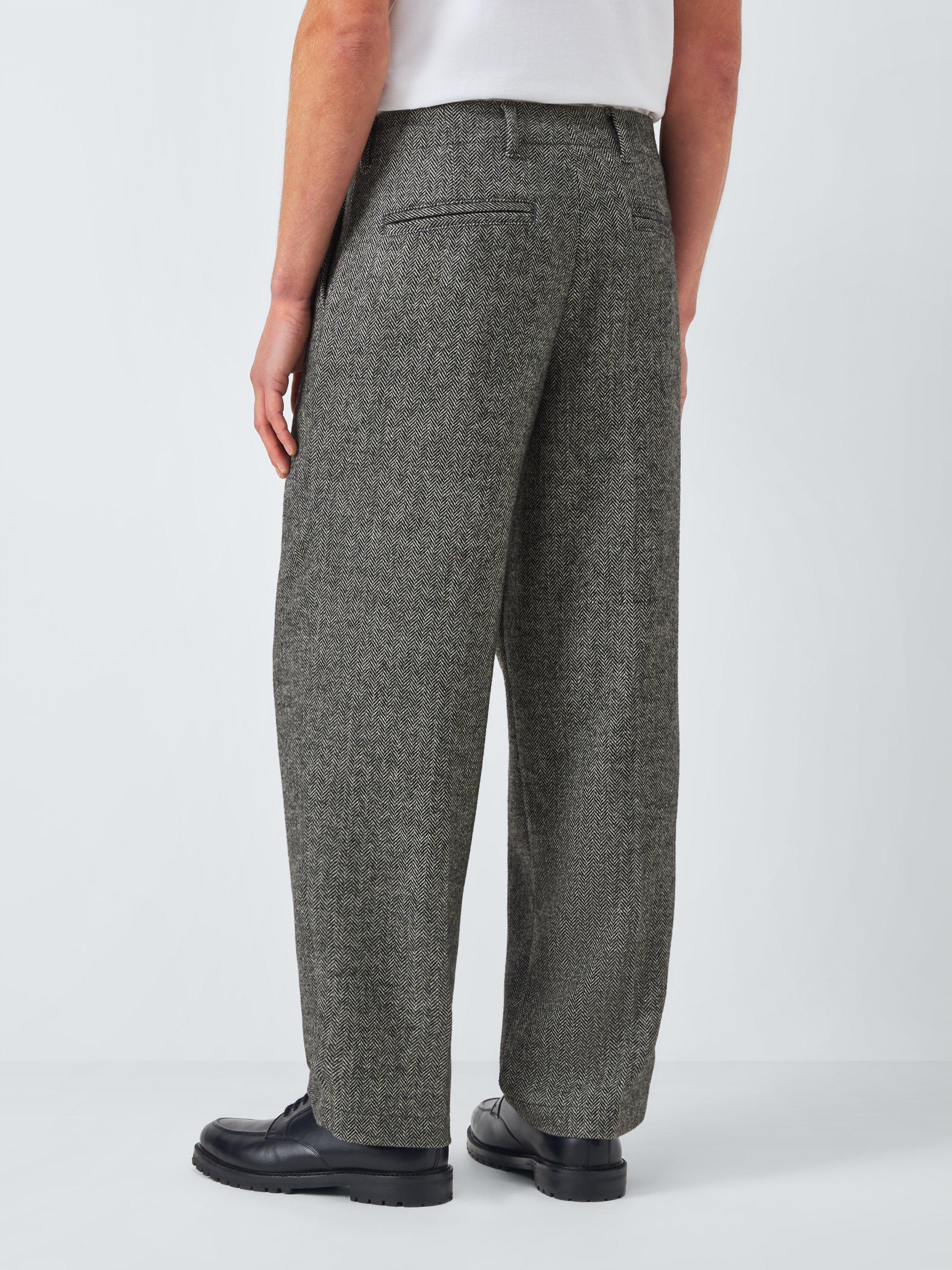 John Lewis Herringbone Wool Blend Trousers