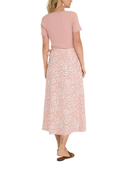 A-VIEW Peony Wrap Skirt, Pink/Multi - view 2, Pink/Multi
