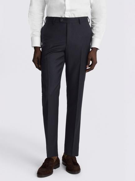 Moss Tailored Fit Italian Wool Twill Suit Trousers, Navy