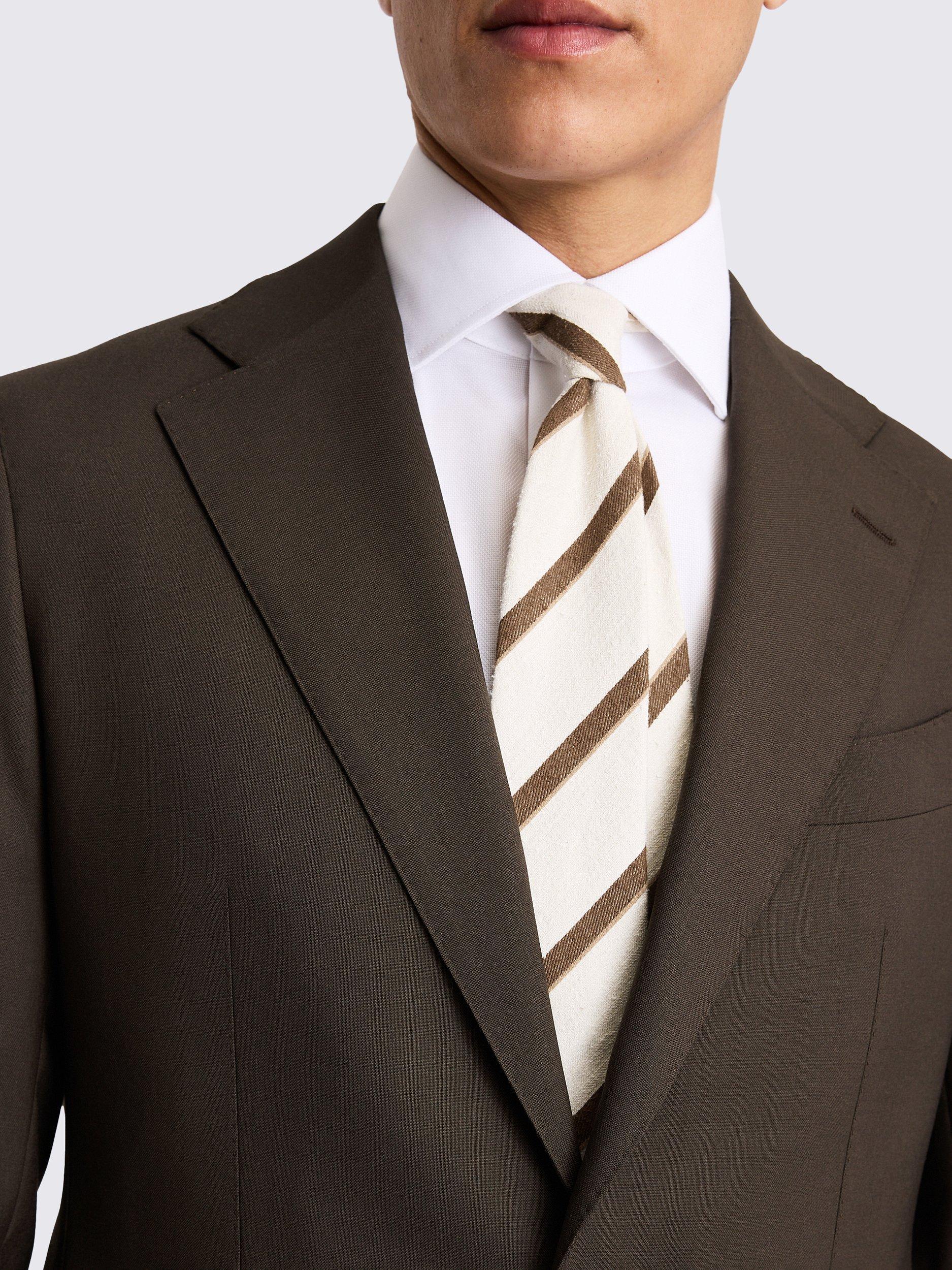 Product image 5 of 6, which shows Moss x Barberis Italian Wool Tailored Fit Suit Jacket, Brown, 36R