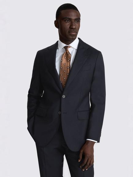 Moss Tailored Fit Italian Wool Twill Suit Jacket, Navy