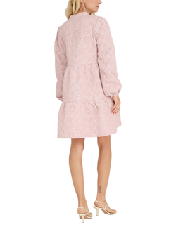 A-VIEW Ida Floral Mini Dress, Mid Pink - view 2, Mid Pink