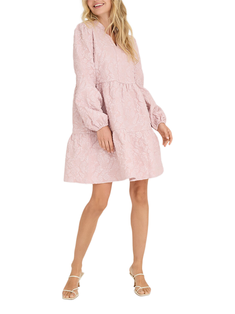 Product image 3 of 6, which shows A-VIEW Ida Floral Mini Dress, Mid Pink, 14