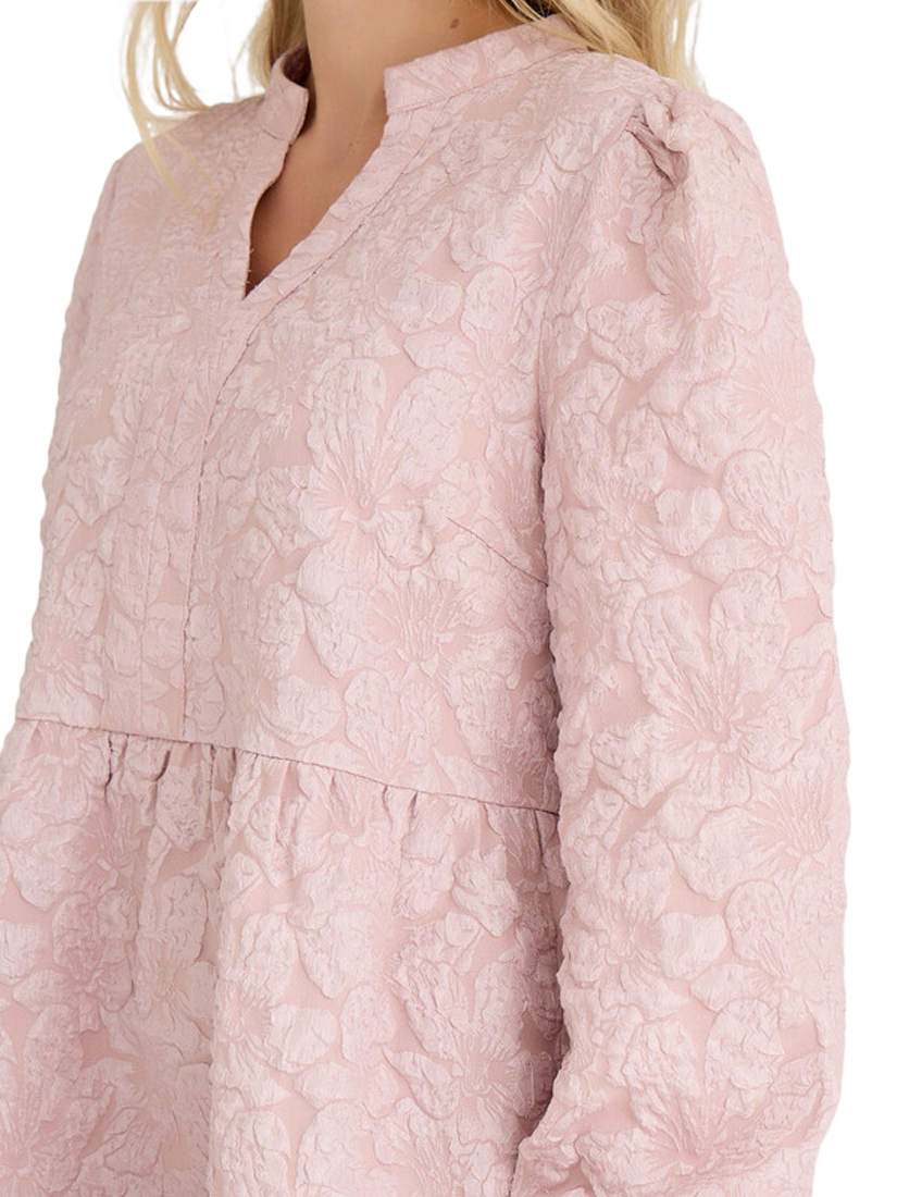 Product image 4 of 6, which shows A-VIEW Ida Floral Mini Dress, Mid Pink, 14