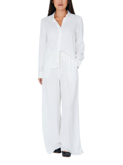 A-VIEW Lerke Long Sleeve Shirt, White, White