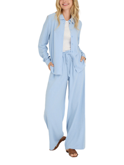 A-VIEW Lerke Long Sleeve Shirt, Light Blue