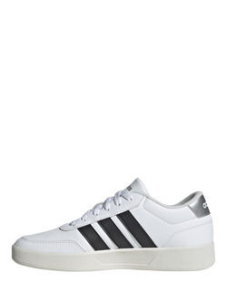 adidas Breaknet Sleek 3.0 Low Top Trainers, White/Black - view 2, White/Black