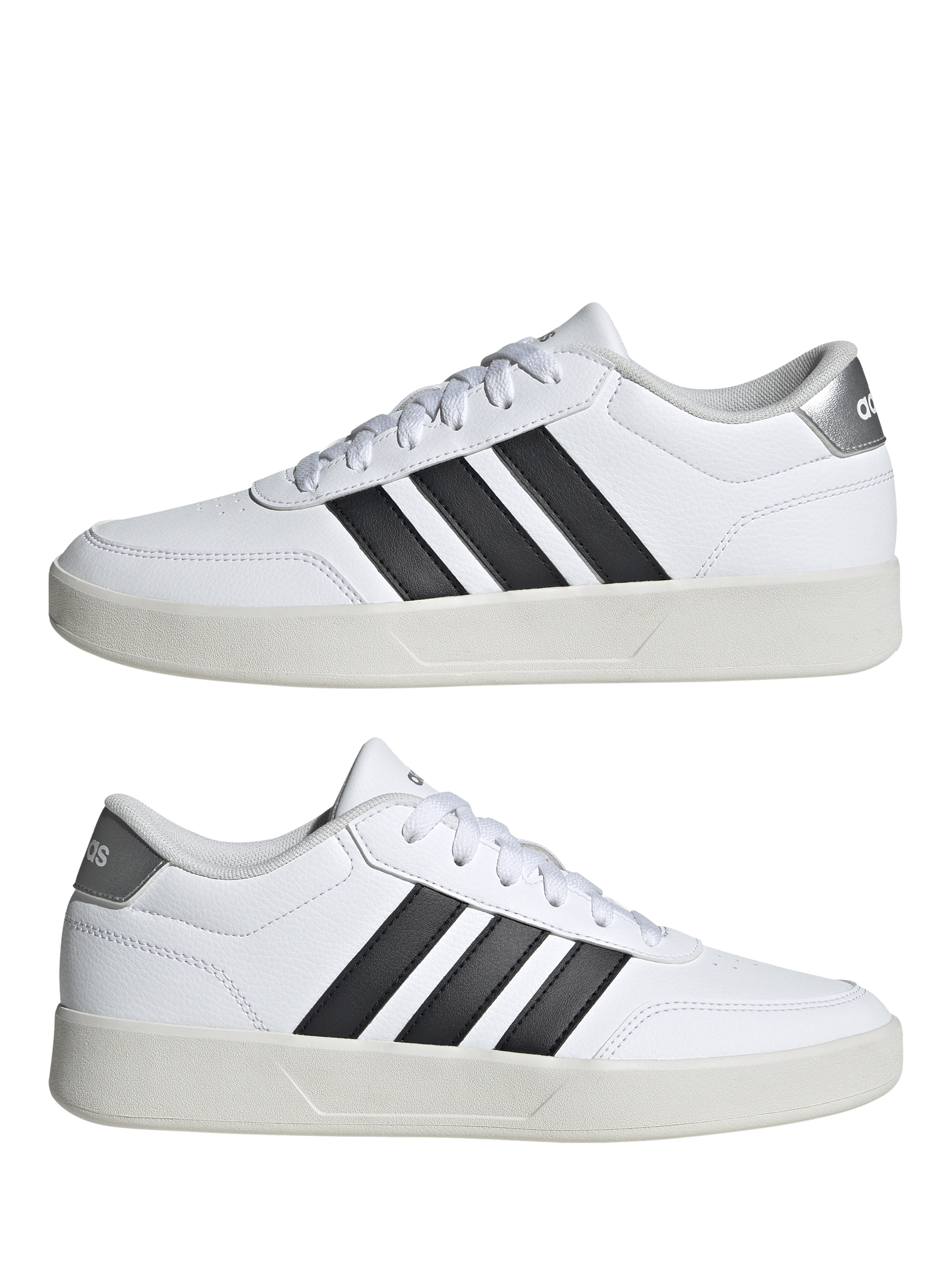 Product image 3 of 9, which shows adidas Breaknet Sleek 3.0 Low Top Trainers, White/Black, 3