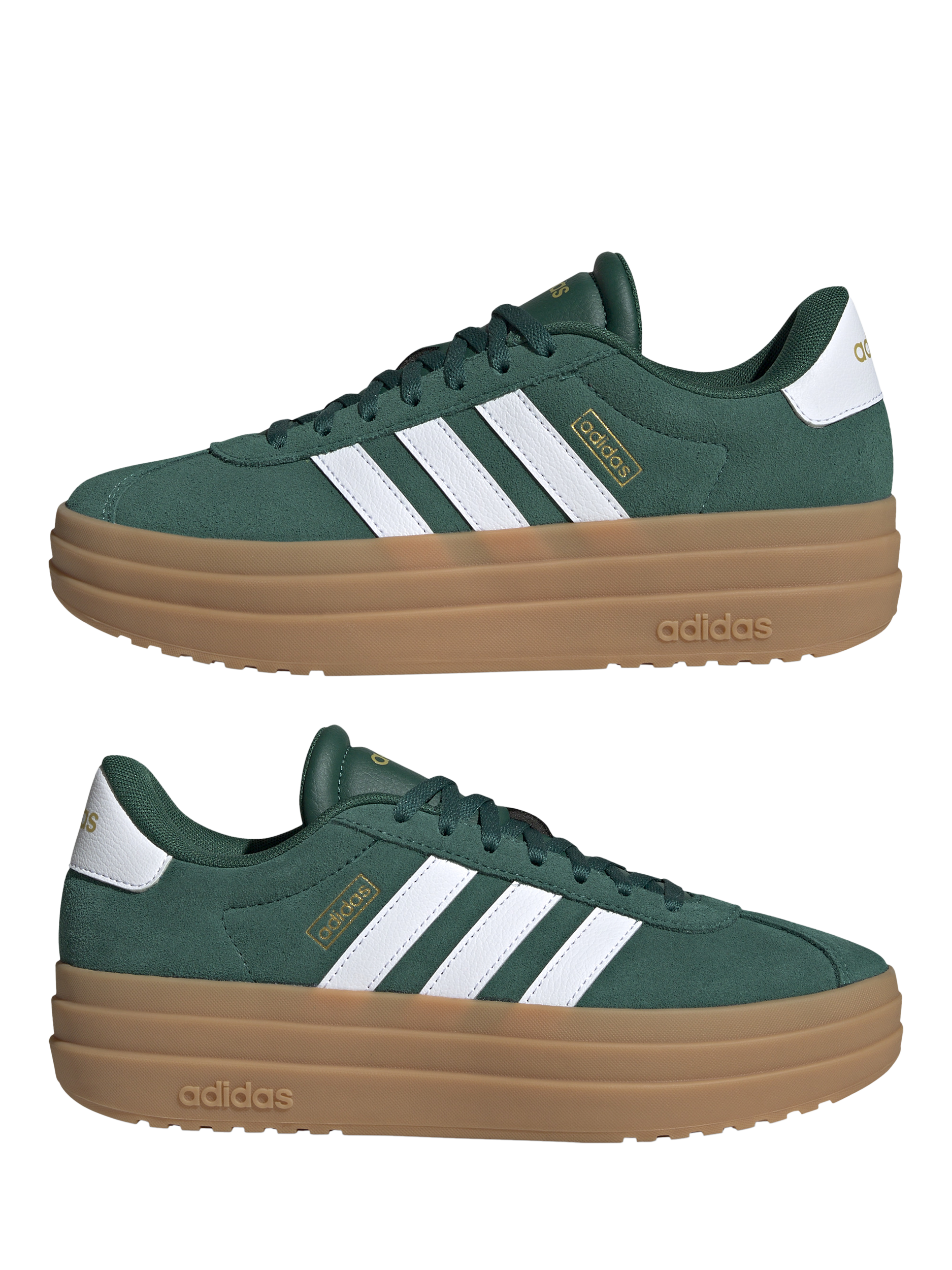 Product image 6 of 8, which shows adidas VL Court Bold Trainers, Green/White, 3