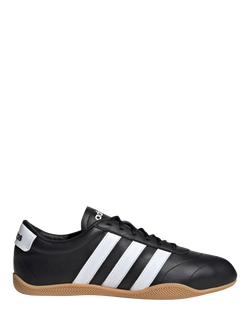 adidas Grand Court Low Top Trainers, Black/White, Black/White