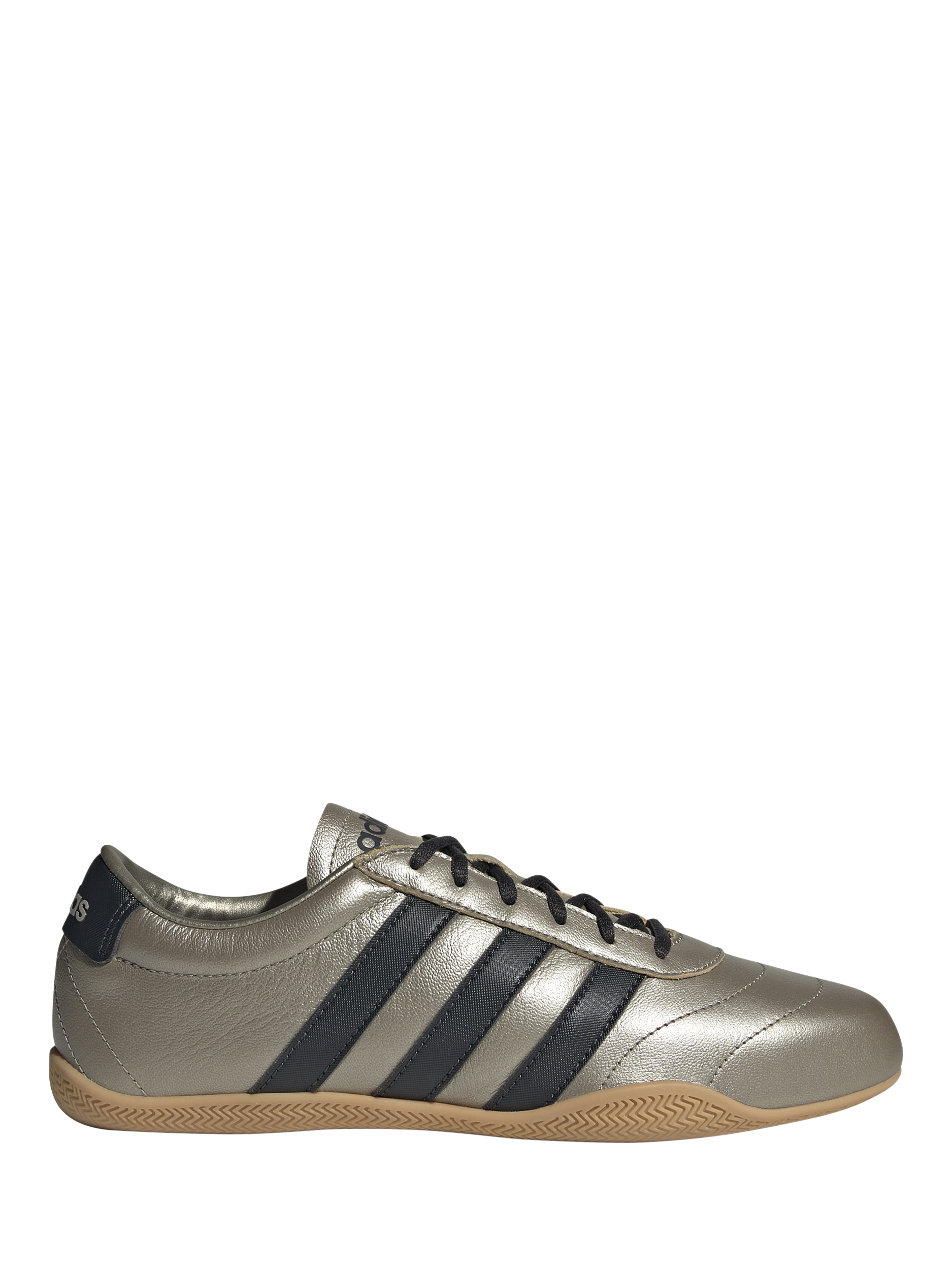 Product image 1 of 6, which shows adidas Grand Court Metallic Trainers, Gold/Black, 3