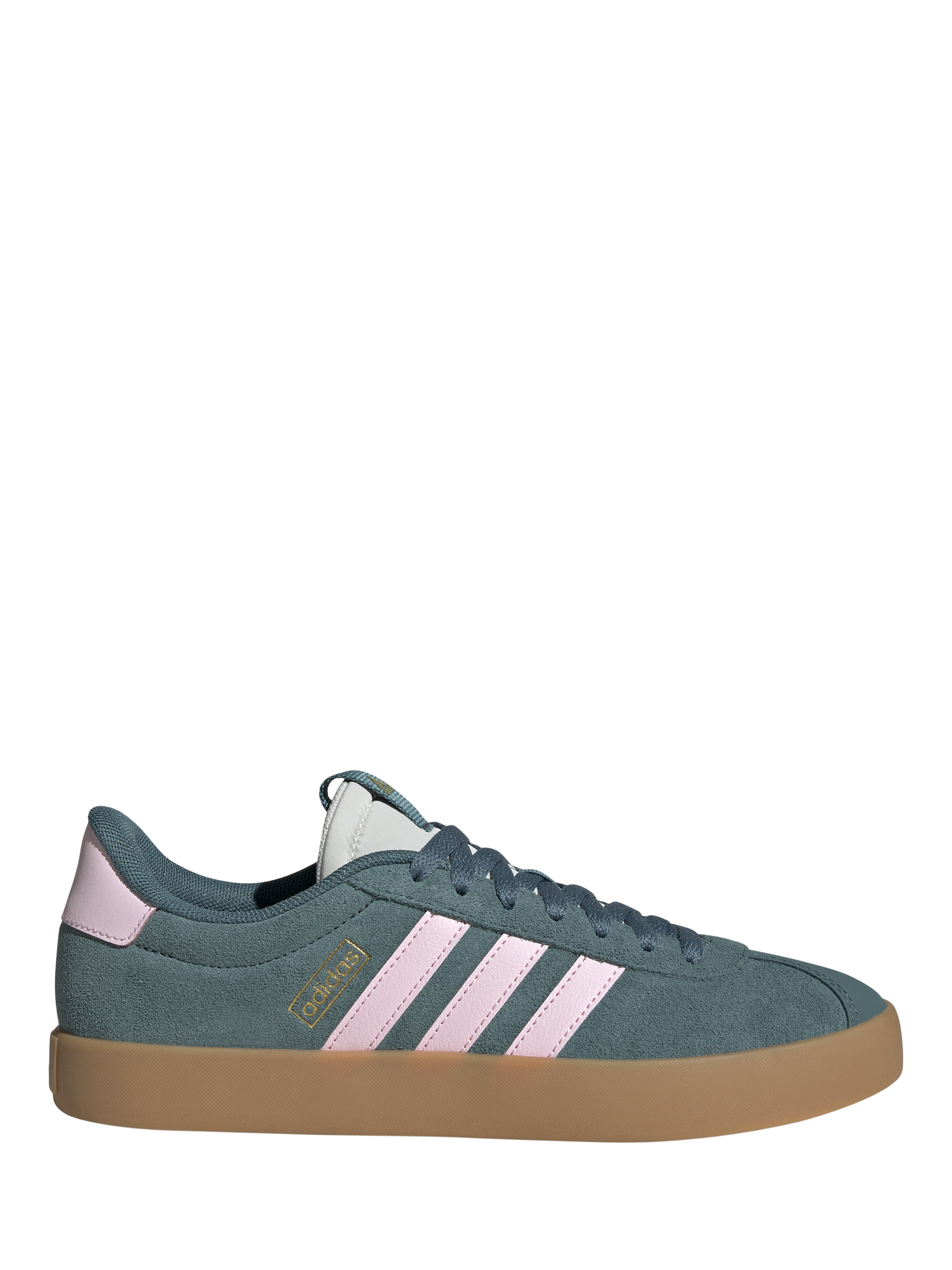 Product image 1 of 5, which shows adidas VL Court 3.0 Trainers, Teal/Pink/Multi, 3