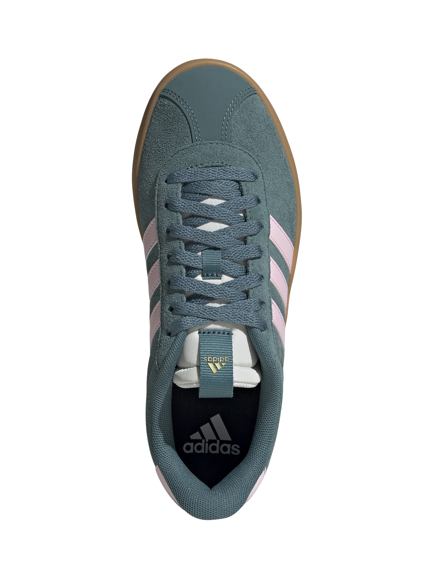 Product image 4 of 5, which shows adidas VL Court 3.0 Trainers, Teal/Pink/Multi, 3