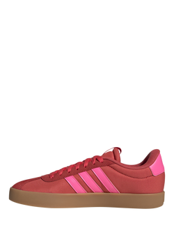 adidas VL Court 3.0 Trainers, Red/Pink - view 2, Red/Pink