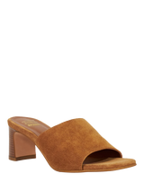 Dune London Jule Suede Heeled Mules, Tan