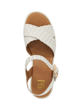 Dune London Kinleys Woven Leather Flatform Heeled Sandals, Ecru