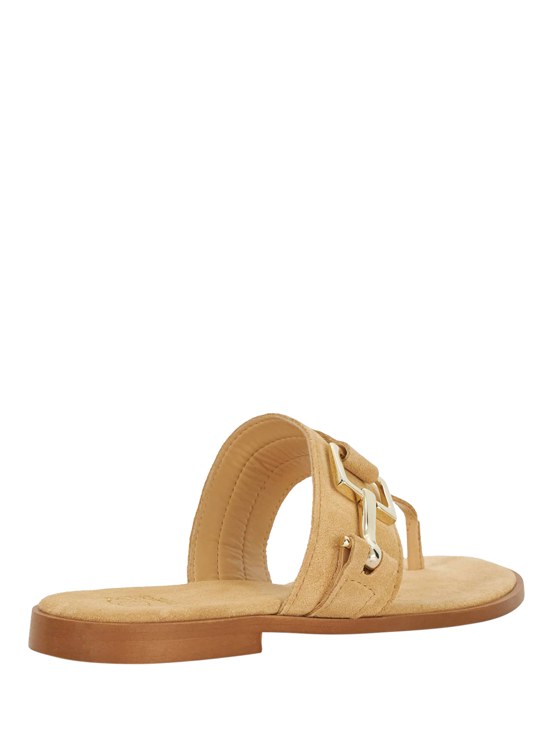 Product image 4 of 5, which shows Dune London Lotica Suede Toe Post Sandals, Sand, EU36