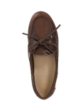 Dune London Gala Leather Boat Shoes, Brown