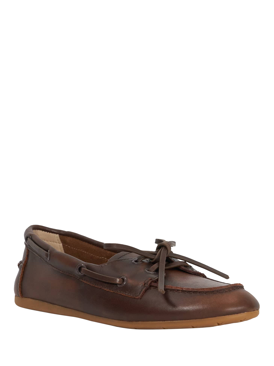 Product image 3 of 5, which shows Dune Gala Leather Boat Shoes, Brown, EU36