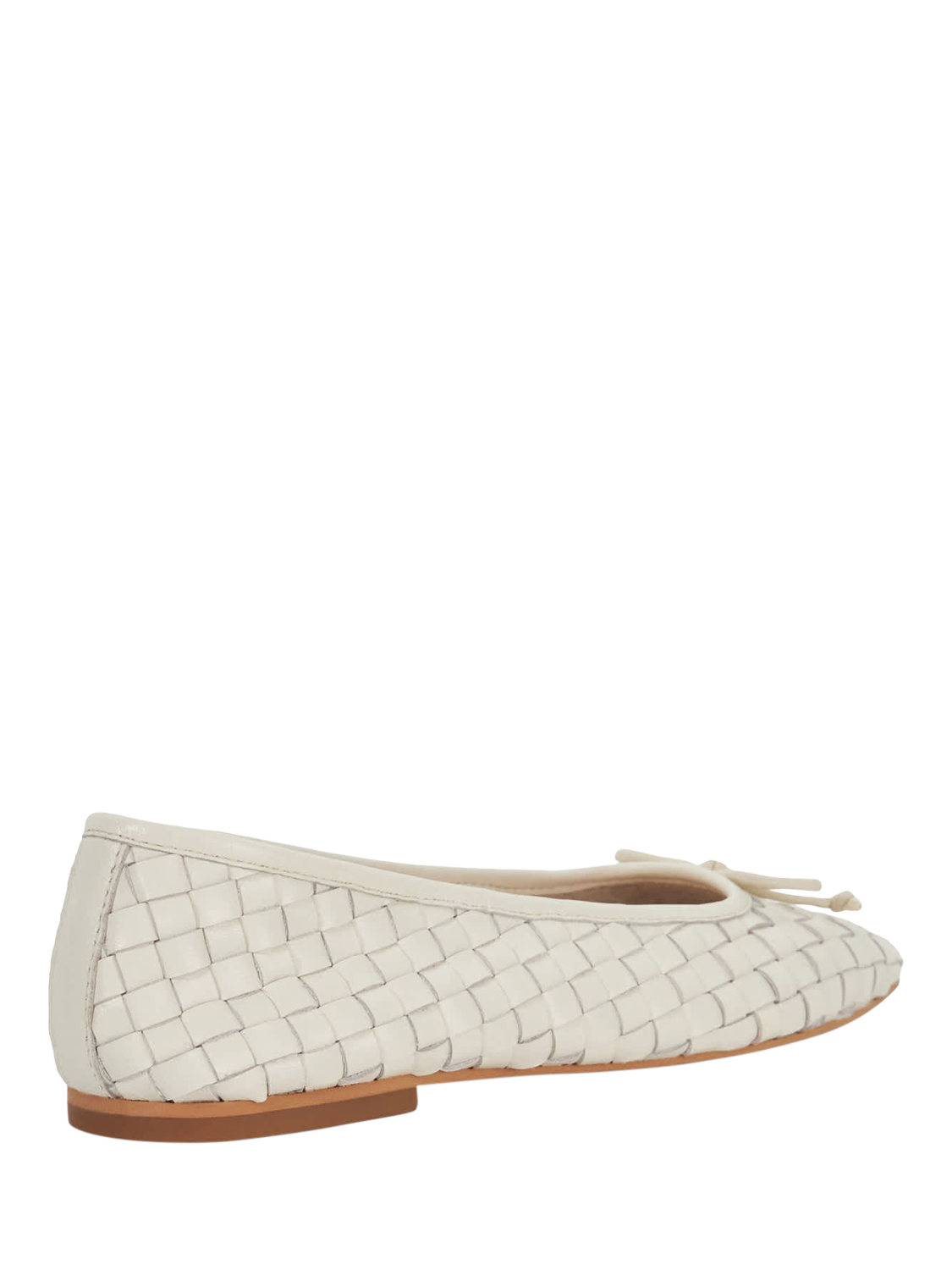 Product image 4 of 5, which shows Dune London Heat Woven Leather Ballerina Flats, Ecru, EU36